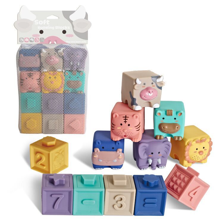 Soft Plastic Building Blocks For Infants And Young Children