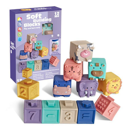 Soft Plastic Building Blocks For Infants And Young Children