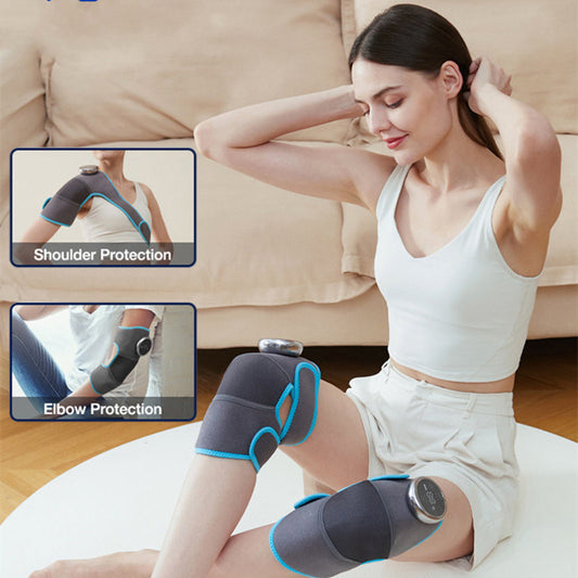 Heating Knee Electric Shoulder Vibrating Massage Pad & Elbow Joint Pain Relief Therapy