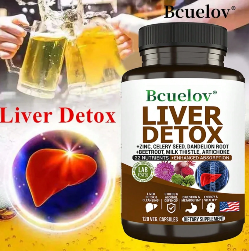 Bcuelov Liver Detox & Support Herbal Nutrient Capsule
