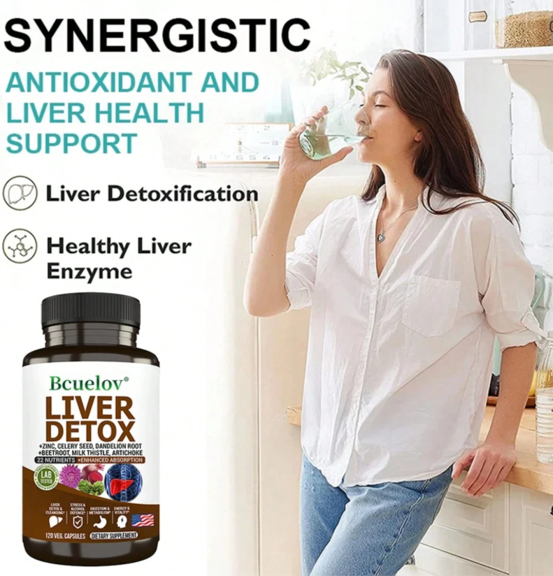 Bcuelov Liver Detox & Support Herbal Nutrient Capsule