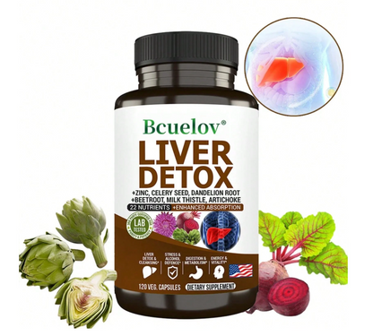 Bcuelov Liver Detox & Support Herbal Nutrient Capsule