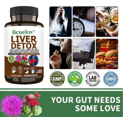 Bcuelov Liver Detox & Support Herbal Nutrient Capsule