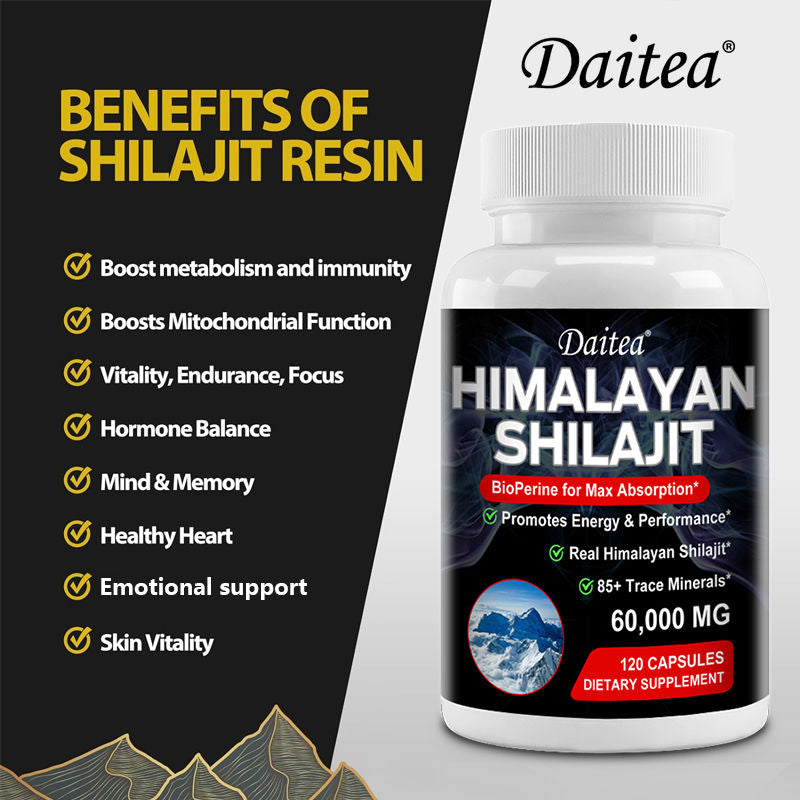 Daitea Himalayan Shilajit with BioPerine (60,000 mg)