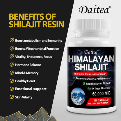 Daitea Himalayan Shilajit with BioPerine (60,000 mg)