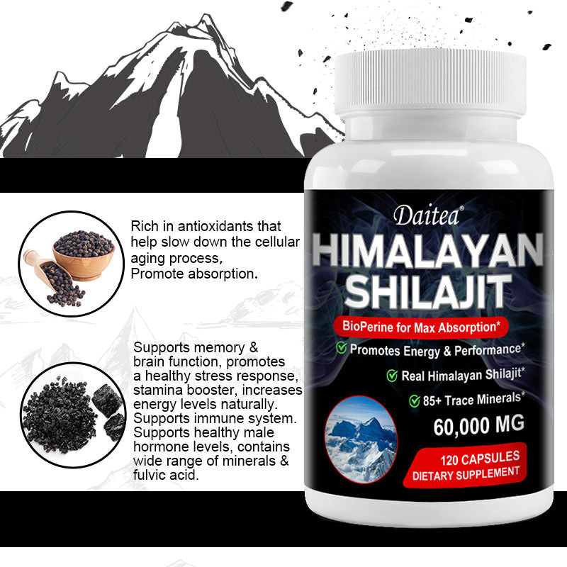 Daitea Himalayan Shilajit with BioPerine (60,000 mg)