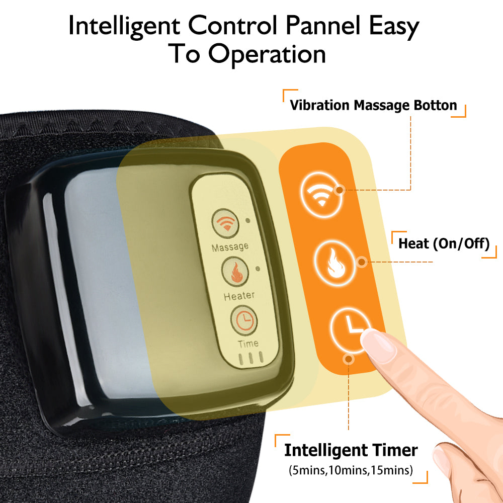 Electric Infrared Heating Knee Massager Wrap & Vibration Therapy Pain Relief Massageador