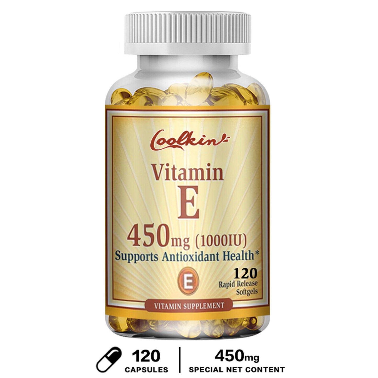 Coolkin Vitamin E 450 mg, Supports Immune Function