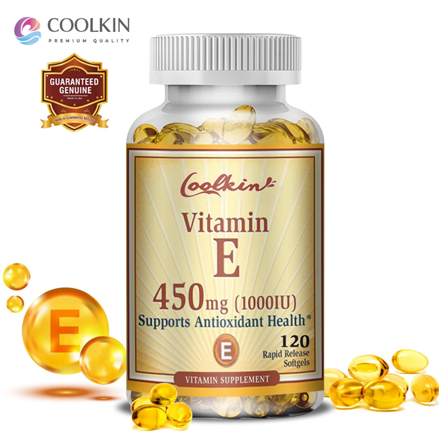 Coolkin Vitamin E 450 mg, Supports Immune Function