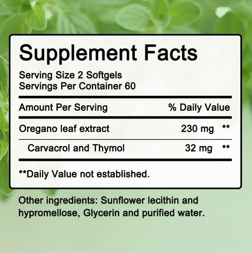 Bunkell Oil of Oregano - Immune and Antioxidant Support Supplement to Help Sustain Overall Well-Being